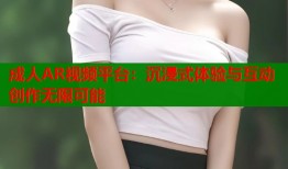 成人AR视频平台：沉浸式体验与互动创作无限可能