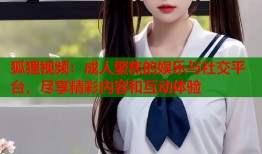 狐狸视频：成人聚焦的娱乐与社交平台，尽享精彩内容和互动体验