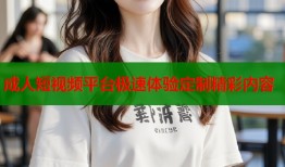 成人短视频平台极速体验定制精彩内容