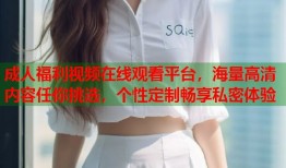 成人福利视频在线观看平台，海量高清内容任你挑选，个性定制畅享私密体验