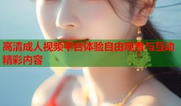 高清成人视频平台体验自由观看与互动精彩内容