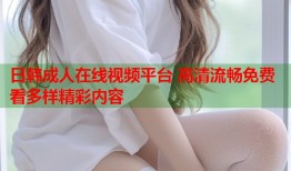 日韩成人在线视频平台 高清流畅免费看多样精彩内容