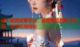 成人视频试看平台，免费预览最热门内容，尽享无限精彩