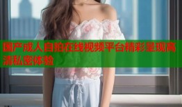 国产成人自拍在线视频平台精彩呈现高清私密体验