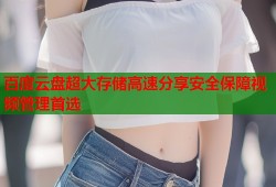 百度云盘超大存储高速分享安全保障视频管理首选