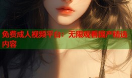 免费成人视频平台：无限观看国产精选内容