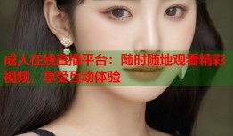 成人在线直播平台：随时随地观看精彩视频，享受互动体验