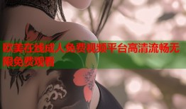 欧美在线成人免费视频平台高清流畅无限免费观看