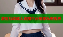 激情互动成人直播平台畅享私密视界