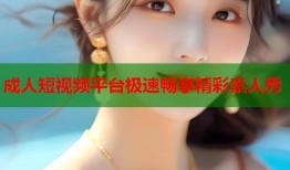 成人短视频平台极速畅享精彩素人秀