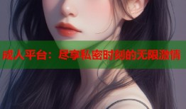 成人平台：尽享私密时刻的无限激情