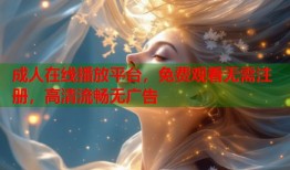 成人在线播放平台，免费观看无需注册，高清流畅无广告