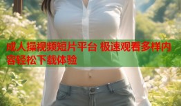 成人操视频短片平台 极速观看多样内容轻松下载体验