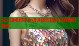 成人短视频平台极速播放精彩内容随时畅享