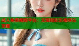 成人免费视频平台：无限精彩影视尽在掌握