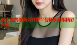 成人免费视频公开看平台畅享无限精彩内容