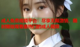 成人免费视频平台：尽享无限激情，随时随地观看最热门的成人视频