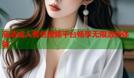 高清成人黄色视频平台畅享无限激情体验