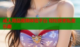 成人用品视频体验平台 轻松探索私密乐趣