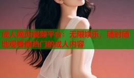 成人网页视频平台：无限娱乐，随时随地观看最热门的成人内容
